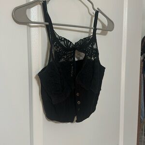 fp cropped lace tank